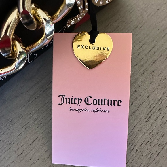 🎉HP🎉Juicy Couture Black w/pink, white & Black Shoulder Bag or Mini Tote - Picture 7 of 13